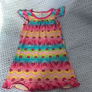 Heart Patterned Rainbow Nightgown